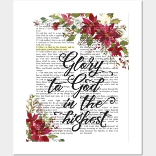 Glory to God in the Highest, Christmas Bible Verse Posters and Art